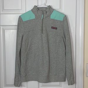 Vineyard Vines Gray & Mint Shep Shirt